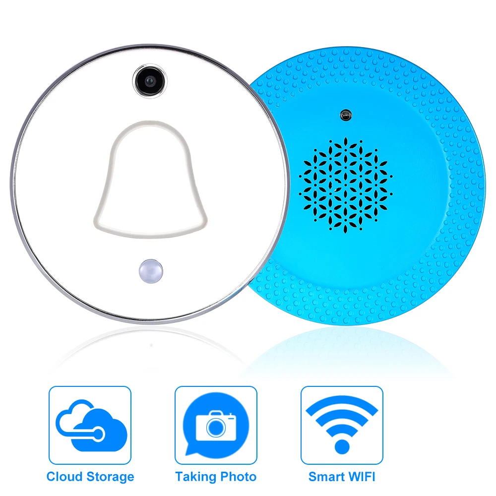 

Smart Wireless WiFi Mini Video Doorbell Photos Automatically Cloud and Local Storage Mobile Phone Burglar Alarm Home Security