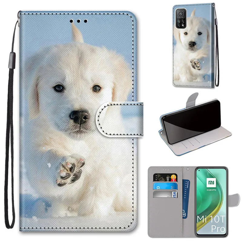 Case na for Xiaomi Mi 10T 10 T Pro Lite Note 10 Redmi Note 9S 9 Pro 9A 9C Phone Case Luxury Cartoon Leather Wallet Flip Cover phone cases for xiaomi