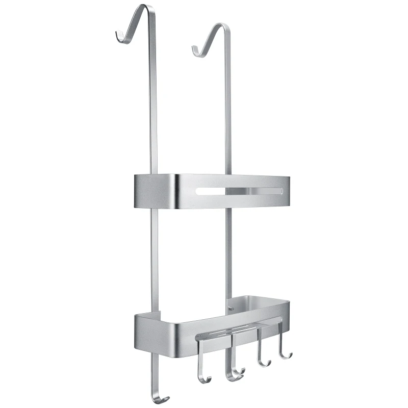 Tante De Baño De Ducha De Acero Inoxidable, Soporte De Champú Sin Clavos Para Almacenamiento Trasero De La Puerta, Cta De Baño Sin Perforación - AliExprs