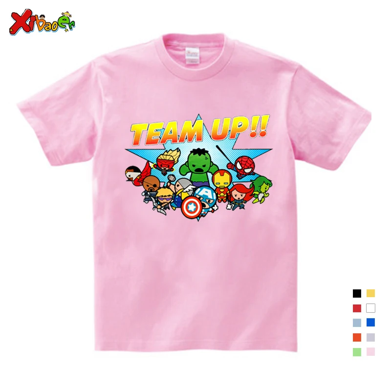 T-shirt Футболка для мальчиков с супергероем Марвел, человеком-пауком хлопковая Футболка с человеком-пауком, Детские вечерние футболки с короткими рукавами с Бэтменом серая футболка, От 3 до 9 лет - Цвет: T-shirt