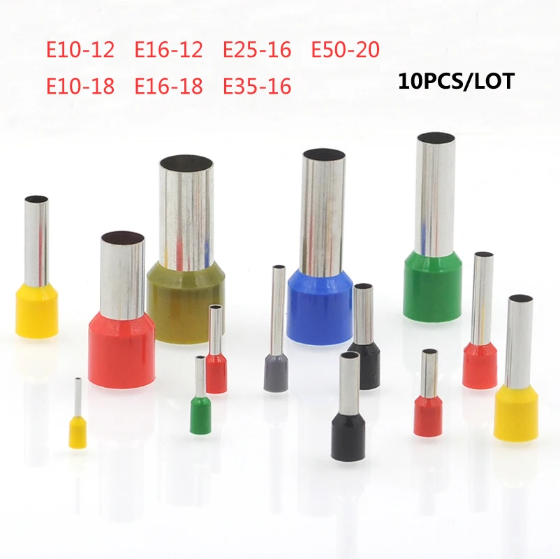 E10-12--E25-16 tube pre-insulated cord end terminals