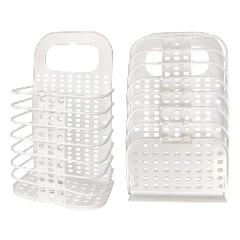

2 Pieces Collapsible Laundry Basket with Handle Hanging Portable Foldable Slim Laundry Hamper Dirty Clothes Hamper Stand Laundry