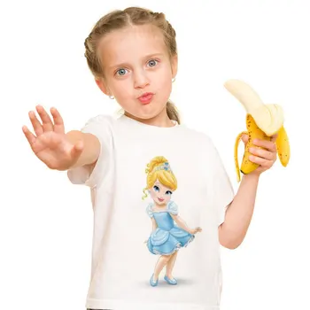 

All Little Princess Fashion Girl Tshirt Cartoon Unisex Boys T Shirt Round Neck Girls Tops Kids Clothes Summer 24M-9T Aesthetics