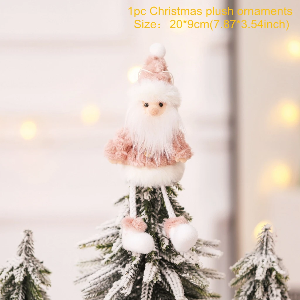 0130-4 Santa Claus Милый плюшевый Рождественский Ангел Кукла веселые рождественские украшения для дома елки эльфа украшения Adornos Navidad год - Цвет: 0130-4 Santa Claus