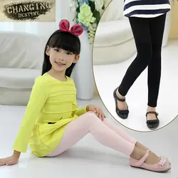 3-8 лет сезон: весна–лето штаны для девочек Карамельный цвет леггинсы для девочек Классические леггинсы для малышей детские брюки детские