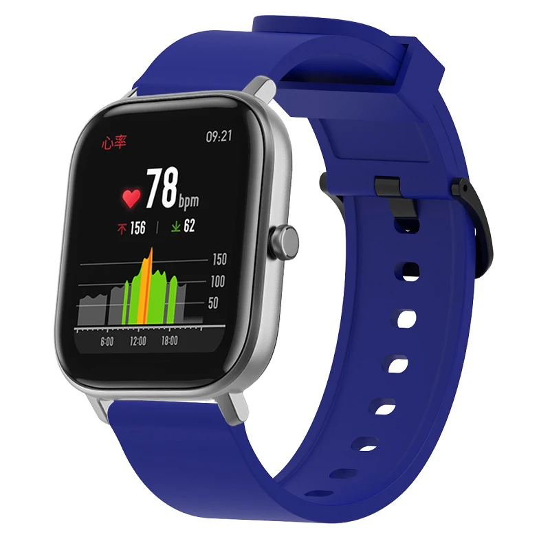 Силиконовый ремешок для Amazfit GTS/GTR 42 мм аксессуары для умных часов Bip Lite сменный ремешок для часов Correa