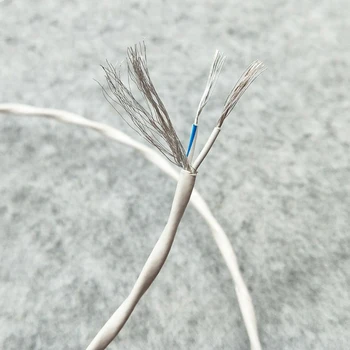 

2m Telflon 2-core silver-plated with shielding Fever audio signal cable internal wire loose wire 3mm outer diameter