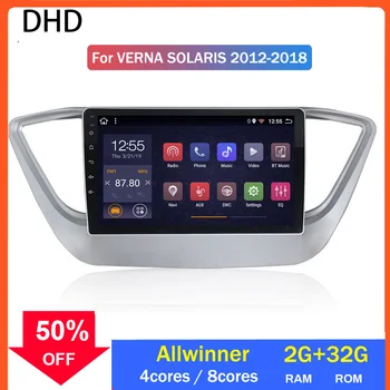

2G+32G Android 10.0 Car Radio Multimedia Audio Player GPS Navigation For Hyundai Solaris Verna 2din No Dvd Allwinner Processor