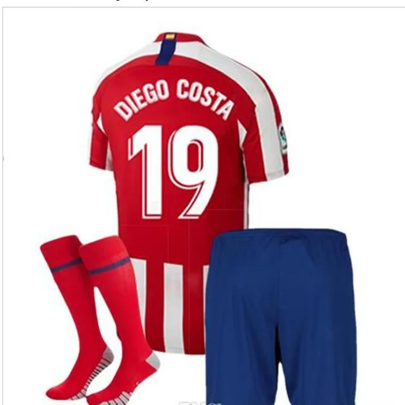 adults KIT 19/20 Atletico Madrides soccer jersey GRIEZMANN KOKE M.LLORENTE LEMAR JOAO FELIX CORREA Atletico Madrides jersey - Цвет: shirt