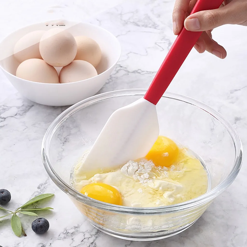 Non-Stick Silicone Spatula Heat Resistant Rubber Kitchen Scraper Tool for Cream Silicone Spatula