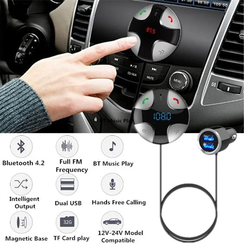 Беспроводной bluetooth-приемник для громкой связи, автомобильный bluetooth-приемник, динамик, телефон, универсальный автомобильный музыкальный приемник для дома