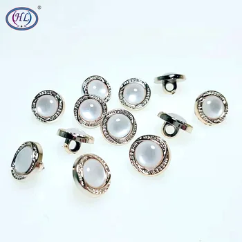 

HL 30/50/150pcs 12mm New Plating Buttons With Stone Shank DIY Apparel Sewing Accessories Shirt Buttons