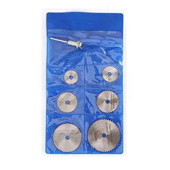 

7pcs HSS Mini Circular Saw Blade Set Resin Cut-Off wood Cutting Disc Diamond Metal Saw Bladeser Power Tools for Drill