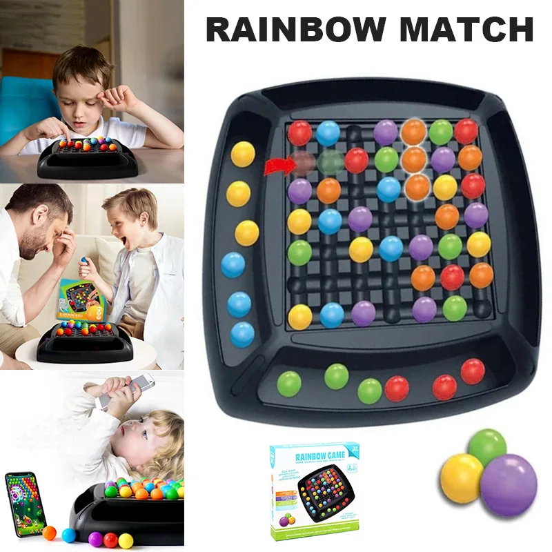Rainbow Ball Elimination Game Rainbow Puzzle Magic Chess Set for Kid Adult New 