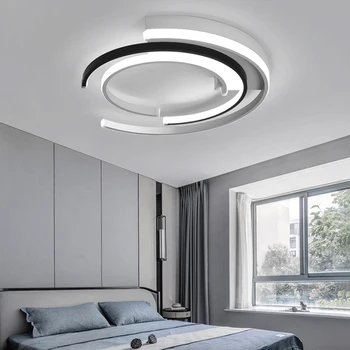 

2020 Hot Seller Nordic LED Simple White/Coffee Ceiling Lamp Aluminum Boby Surface Mounted for Study Room Ceiling Light