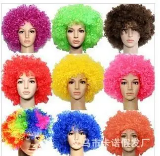 

New fashion Clown Explosion Head colorful curly cos Wig Anime Cosplay Children hat Wig free shipping