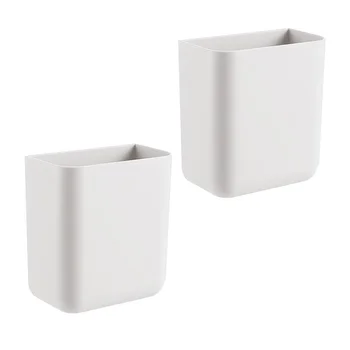 

2pcs Storage Boxes Easy Wall-mounted Reusable Durable Handy Plastic Remote Control Boxes for Bedroom Living Room Hall House