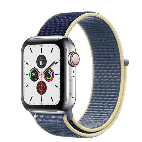 Ремешок для apple watch, ремешок для apple watch 5, 44 мм, 40 мм, спортивный браслет-петля, дышащая серия iwatch 5, 4, 3, 42 мм, 38 мм, нейлоновый ремешок для часов - Цвет ремешка: 1-Alaskan Blue