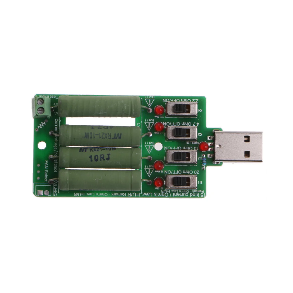 2019 USB Электронная нагрузка сопротивление разряда резистор Регулируемый 15 тестер тока