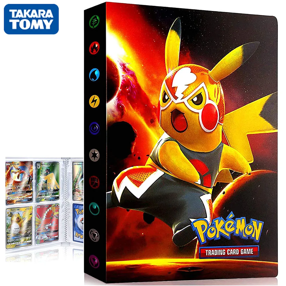 TAKARA TOMY-álbum de cartas de Pokemon para niños, carpeta de colección de Anime, juego de cartas EX GX Vmax, juguete para regalo, 240 Uds.
