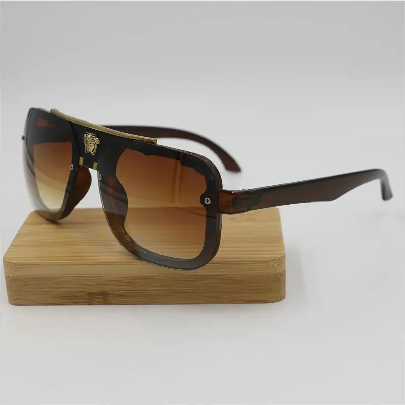 Модные мужские/женские солнцезащитные очки, брендовые дизайнерские очки, женские очки UV400, солнцезащитные очки - Цвет линз: brown