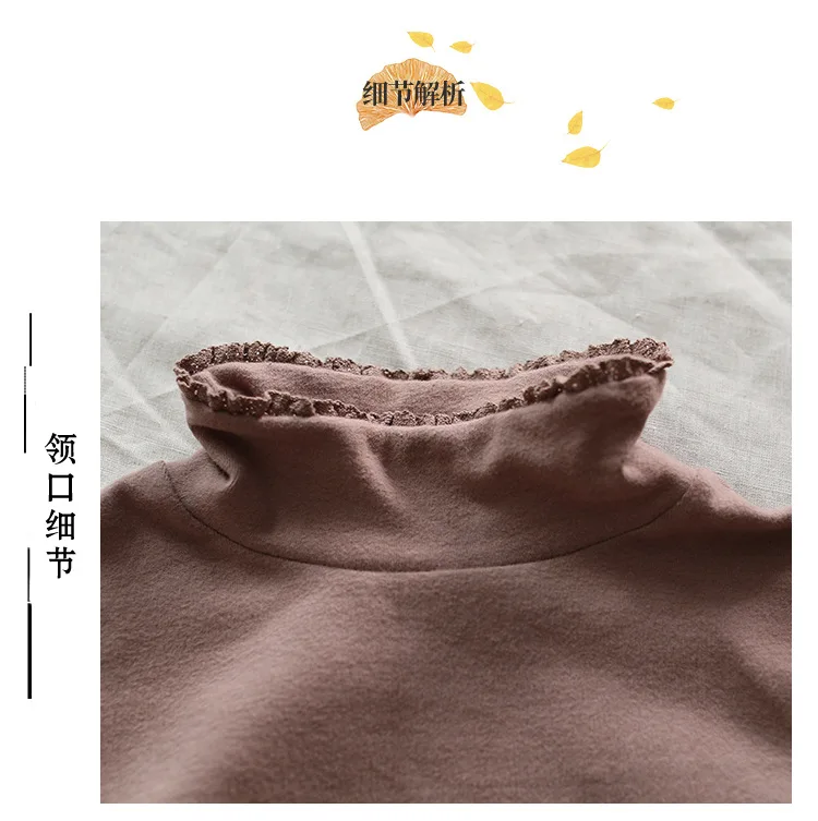 Autumn Winter Hoodies Retro Women Loose irregular Pullovers New Ladies Tops Turtleneck Casual Vintage Tops Hoodies