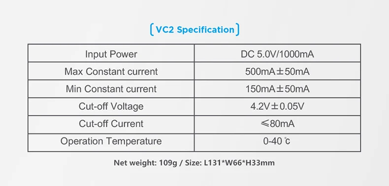 XTAR Battery Charger VC4S VC2S VC2 VC2S LCD Charger Micro-USB 3.6V/3.7V Li-ion/IMR/INR/ICR 21700 20700 18650 Battery Charger