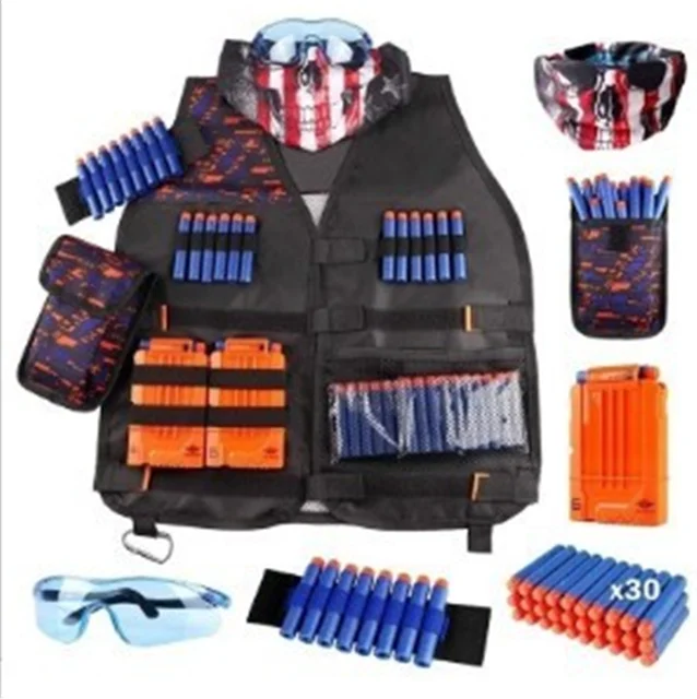 Outdoor Toy Suit for Nerf Gun Tactical Equipment Gun Bullet Magazine Accessories Bullet Clip Compatible Nerf Gun Boy Gift 2