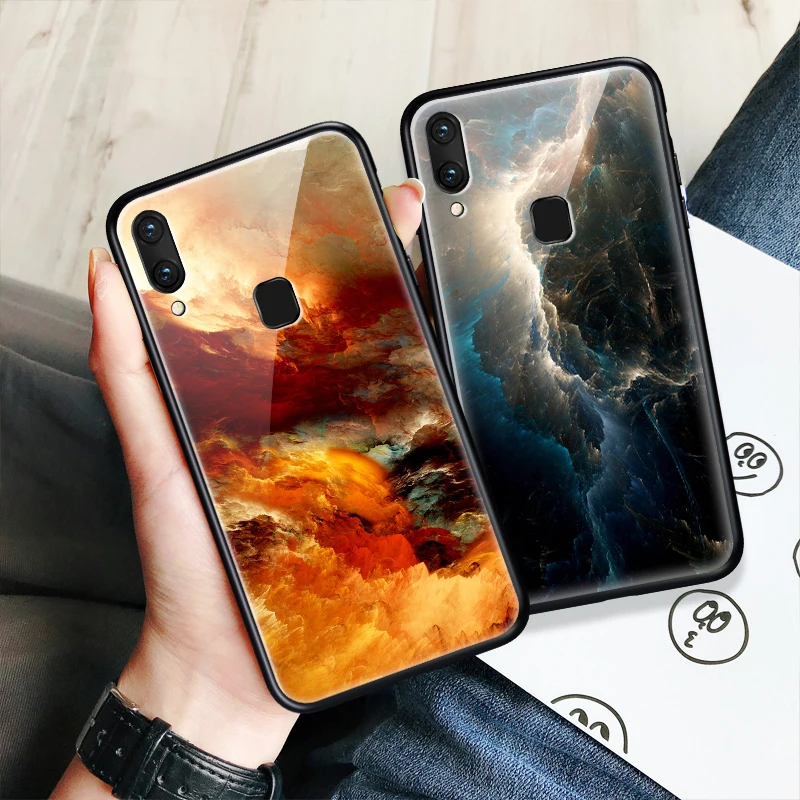 

Tempered Glass Phone Case For VIVO V11i S1 V15 Pro Y91 Y91C U1 V5 V9 V7 Y79 Y75s Y83 Y81s Y93 Y85 Z1i Z5 Natural Scenery Cover