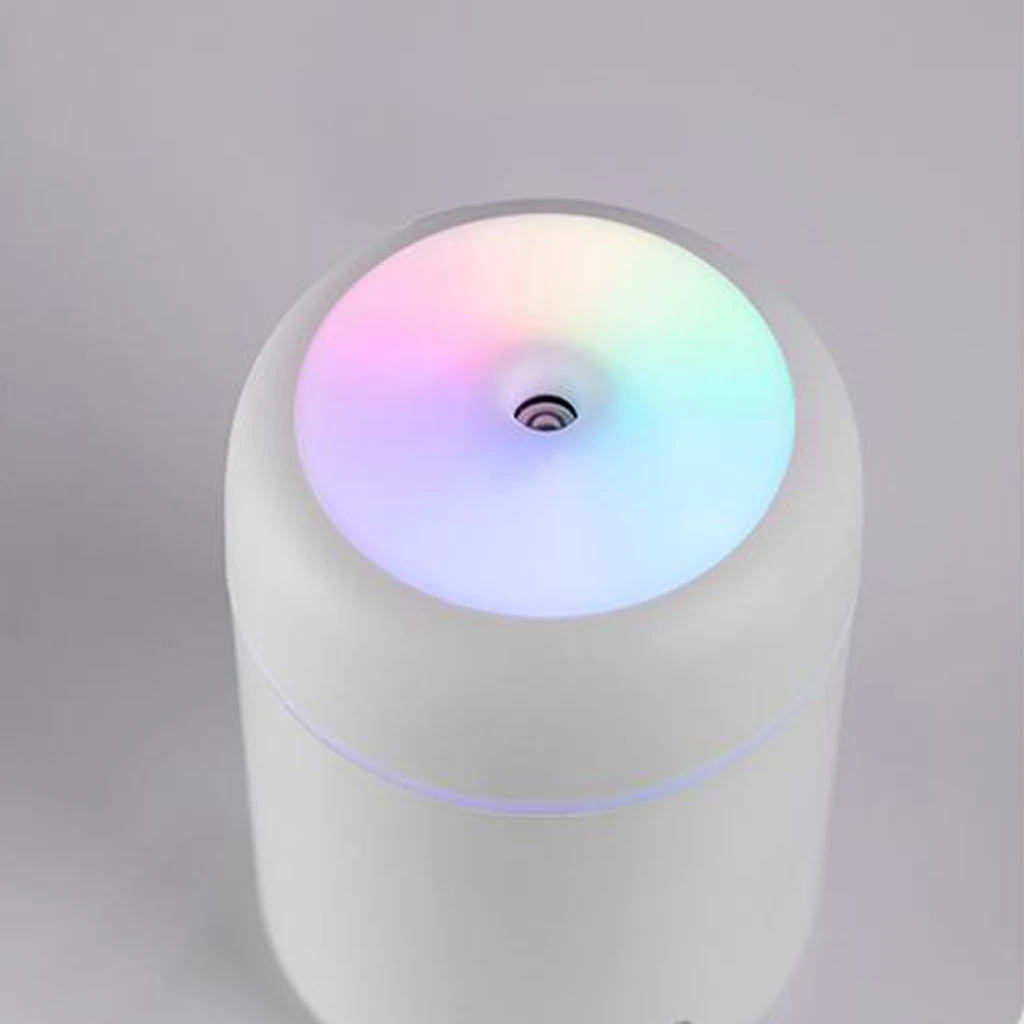 300ml Mini Air Humidifier Electric Air Diffuser Aroma Oil Diffuser USB Cool Mist Sprayer with Night Light for Home Office Car 