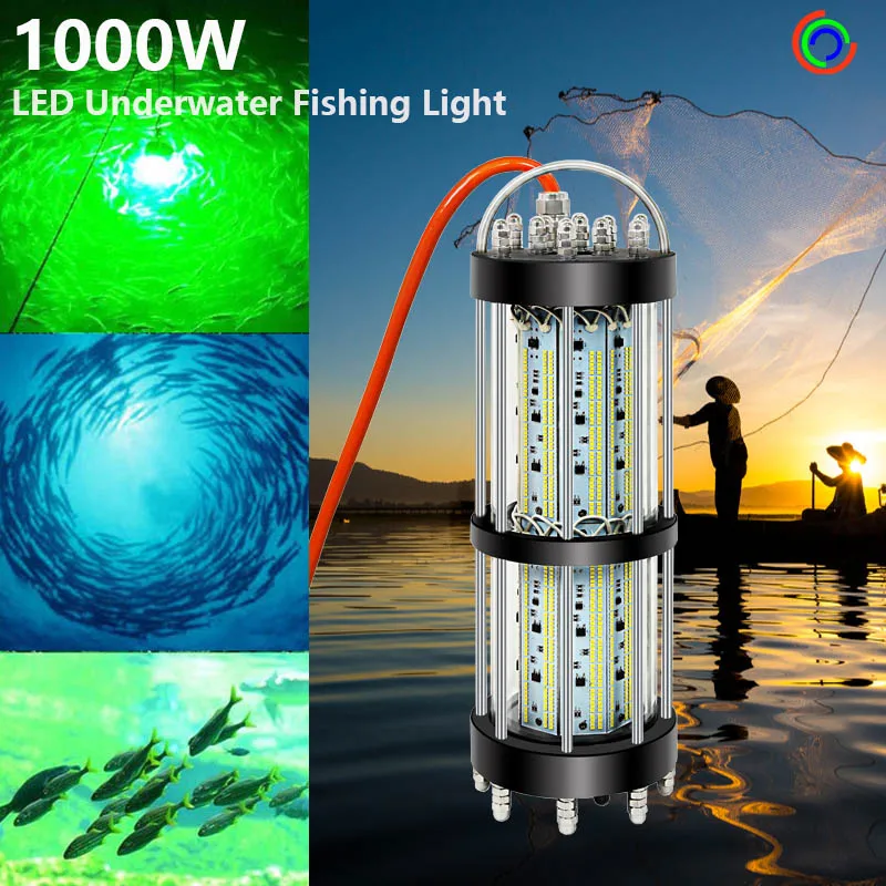 Ac110v/ 220v 1300w 2600w Ip68 Led Fishing Lights Underwater