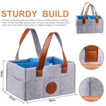 

Foldable Storage Bag Baby Diaper Caddy Organizer Gift Kid Toys Clothes Storage Box for Home Travel Organiser