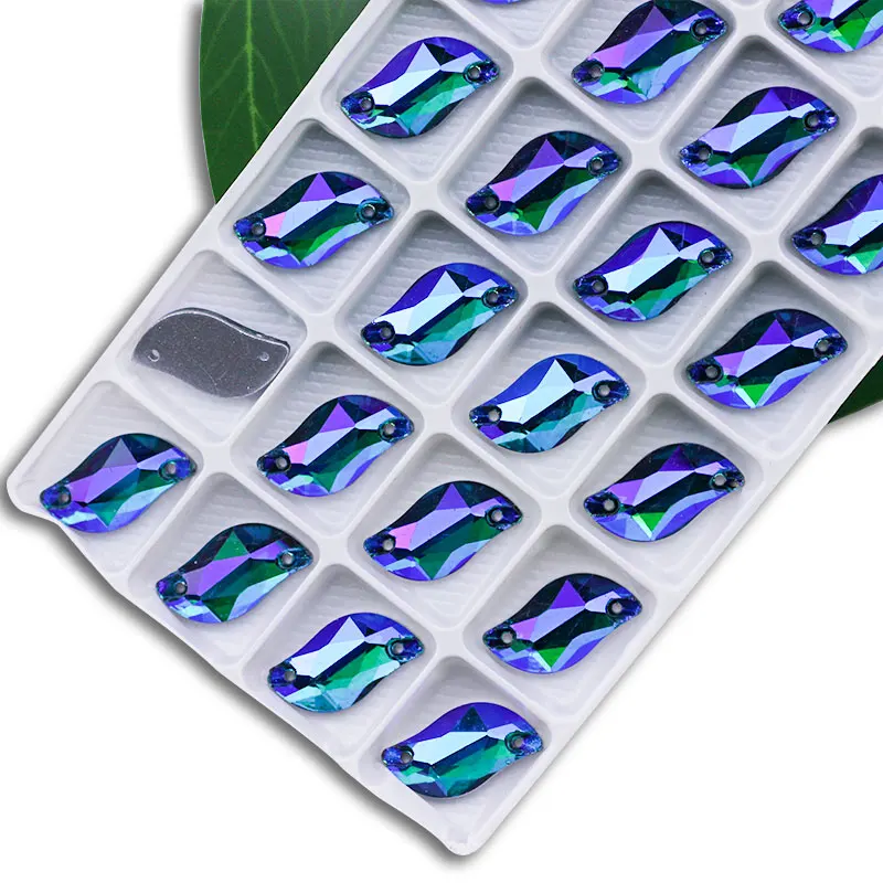 Sparkling S-Shape Colorful Glass Rhinestones