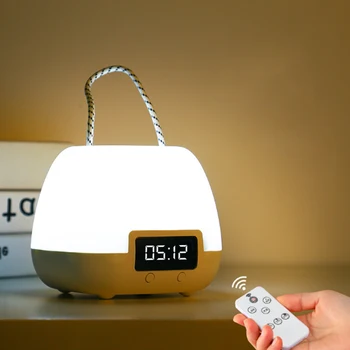 

Lighting LED night light USB charging bedroom bedside table lamp living room creative remote control clock dimming reading lamp