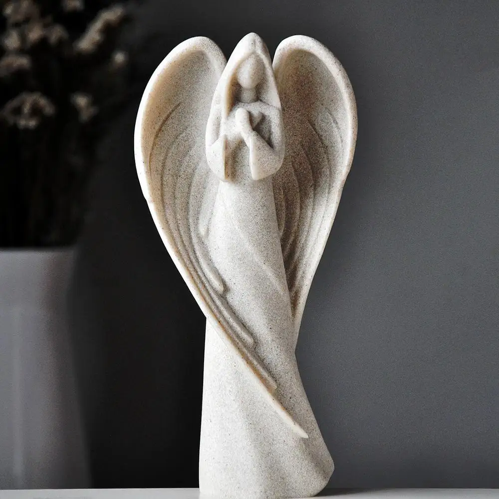 

Retro Home Jewelry Character Statue Guardian Angel Decoration Arrangement Living Room Studio Creative Crafts European Style