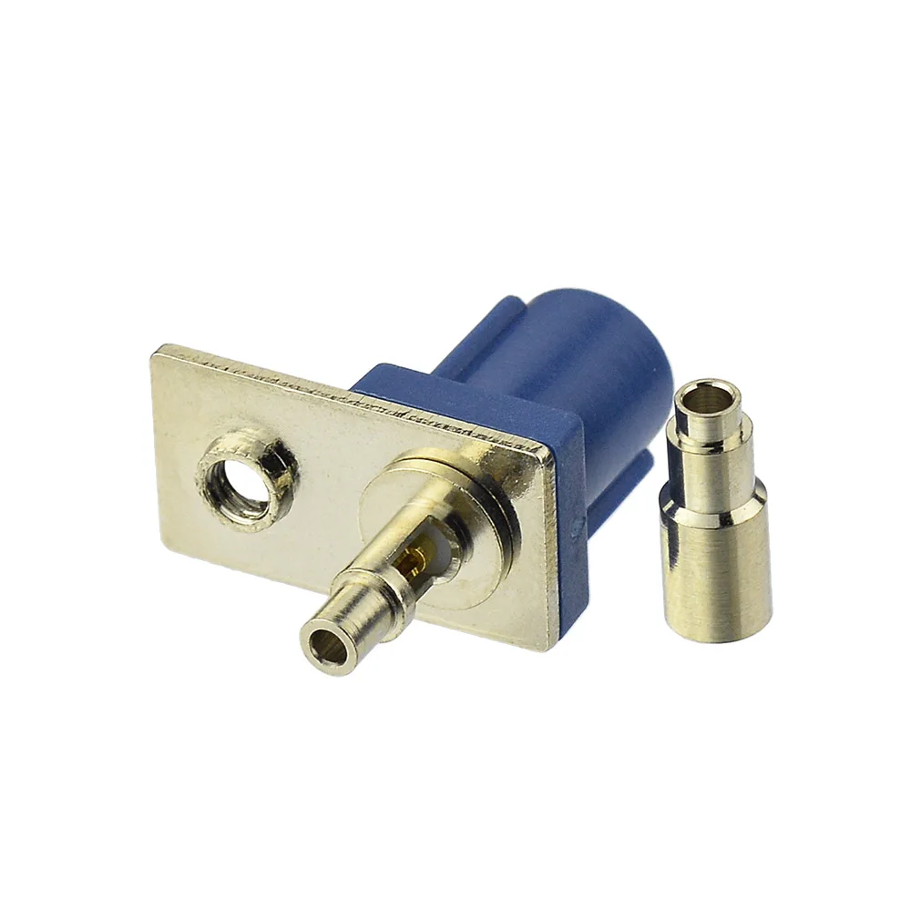 Blue Male RF Coaxial Connector for GPS Telematics Navigation