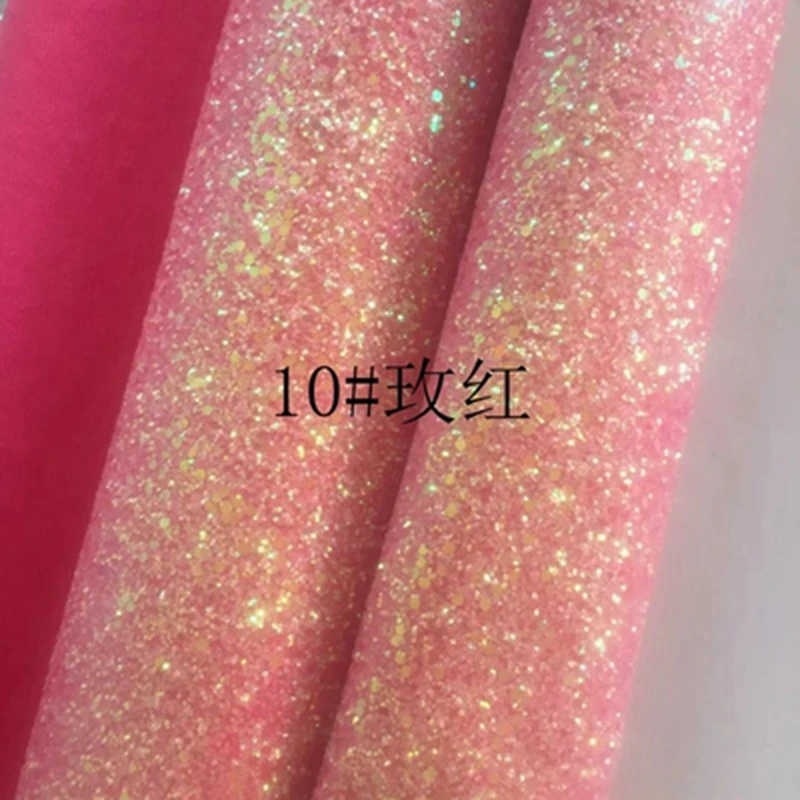 10 rose red 21 см x 29 см A4 Размер массивный Блеск Ткань для волос Бутик волос ручной работы DIY материалы серьги Луки - Цвет: 10 rose red