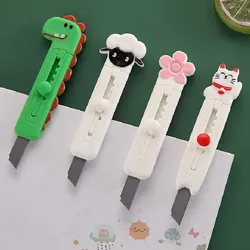 Mini couteau utilitaire dinosaure mignon, démolition créative, colis Express manuel d'étudiant, bricolage, dessin animé, papeterie fournitures scolaires et de bureau 