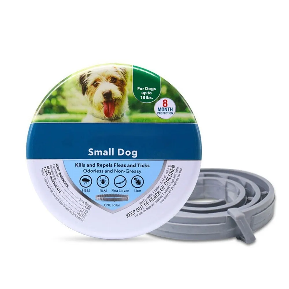 Tick Collar accesorios sellado suministros para mascotas para perros o gatos 8 meses, productos de alta calidad gato ajustable Collar antipulgas
