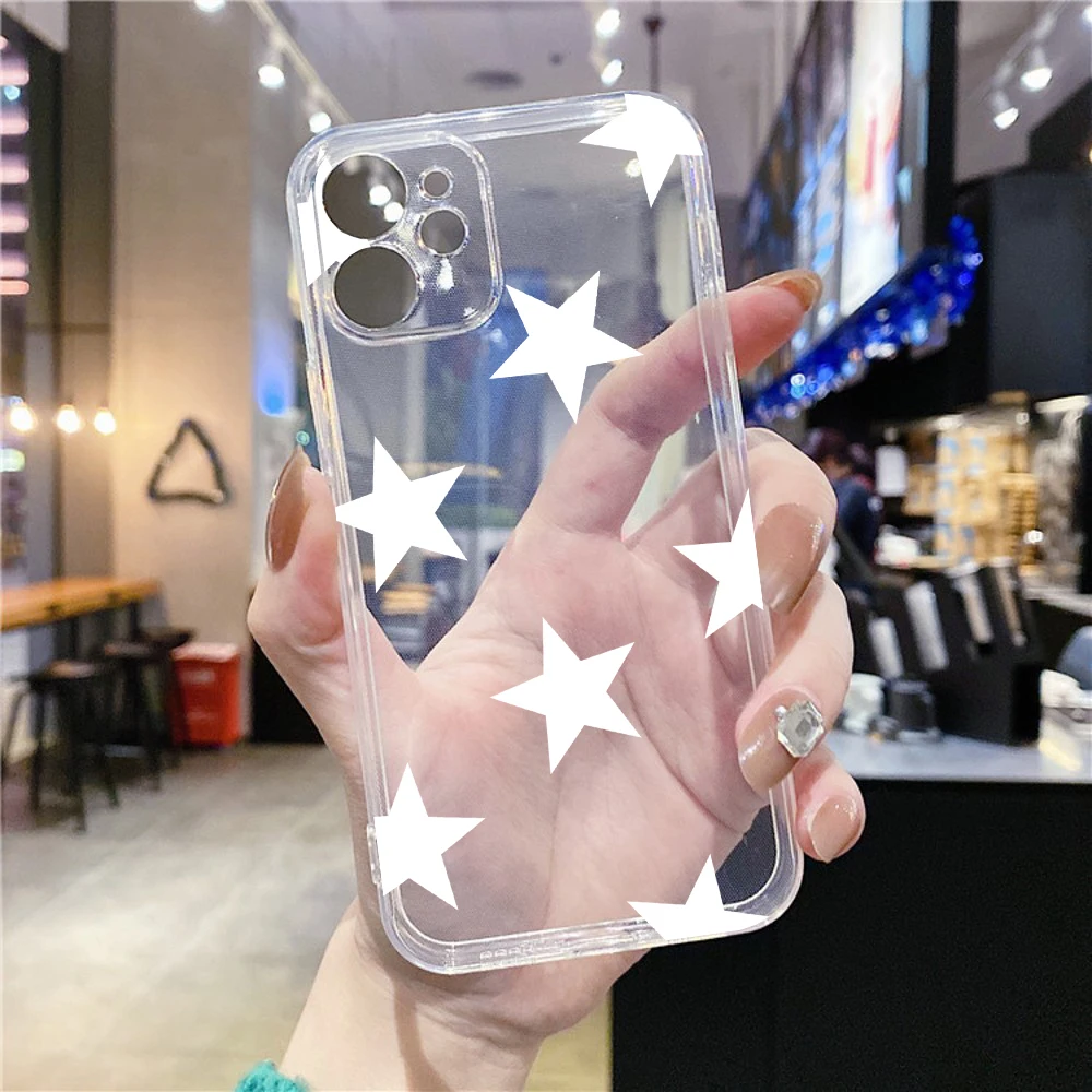apple iphone 13 pro max case Phone Case For iPhone 12 11 13 Pro Max XR XS 8 7Plus Anti-knock Soft TPU Cover For iPhone 11 Capa Black Matte Cute Star Cartoon apple 13 pro max case iPhone 13 Pro Max