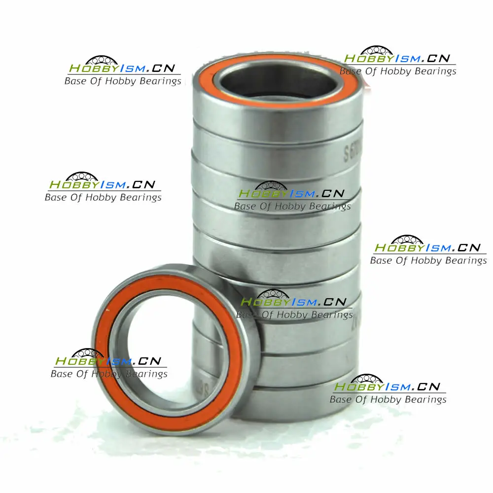 Stainless ORANGE RUBBER 12X18X4 Hybrid Ceramic Greased Bearing SMR6701C