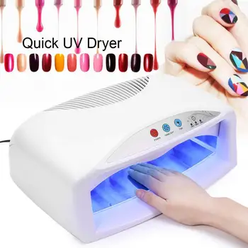 

54W UV Nail Dryer Lamp Quick Drying Nail Gel Polish Curing Machine Nail Art Manicure Lamps with Fan & Timer Setting EU 220 V