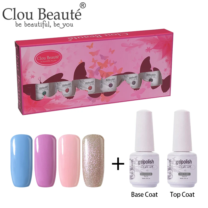 Clou Beaute набор Подарочная коробка из 6 штук Гель-лак для ногтей 85 цветов для ногтей замачиваемый УФ светодиодный маникюрный лак Vernis полуперманентный - Цвет: ZH39