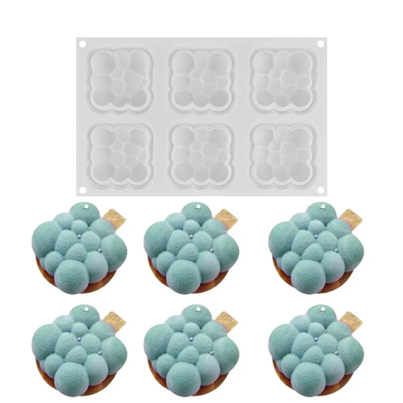 

TTLIFE 6 Hole Cloud Silicone Cake Mold For Baking Mousse Chocolate Sponge Moulds Pans Cake Decorating Tools accessories Moule