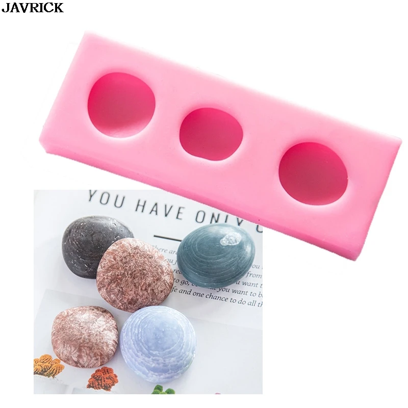 

3 Stones Candle Silicone Mould DIY Crafts Plaster Soap Decorations Making Tool Epoxy Resin Mold