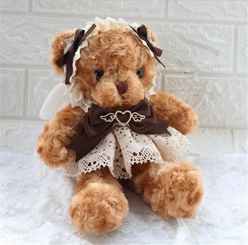Ручная работа Сумка с коричневым медведем милая Лолита JK Furry Bear сумки жемчужной