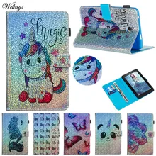 Wekays For Samsung Tab A 2016 T280 Cartoon Glitter Leather Fundas Case For Samsung Galaxy Tab A A6 7.0 inch T280 T285 Cover Case