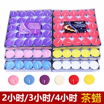 

Small Scented Candles Set 100pcs Birthday Candle Gifts Handmade Tea Wax Candle Christmas Candle Bougies Home Table Decor DA60LZ