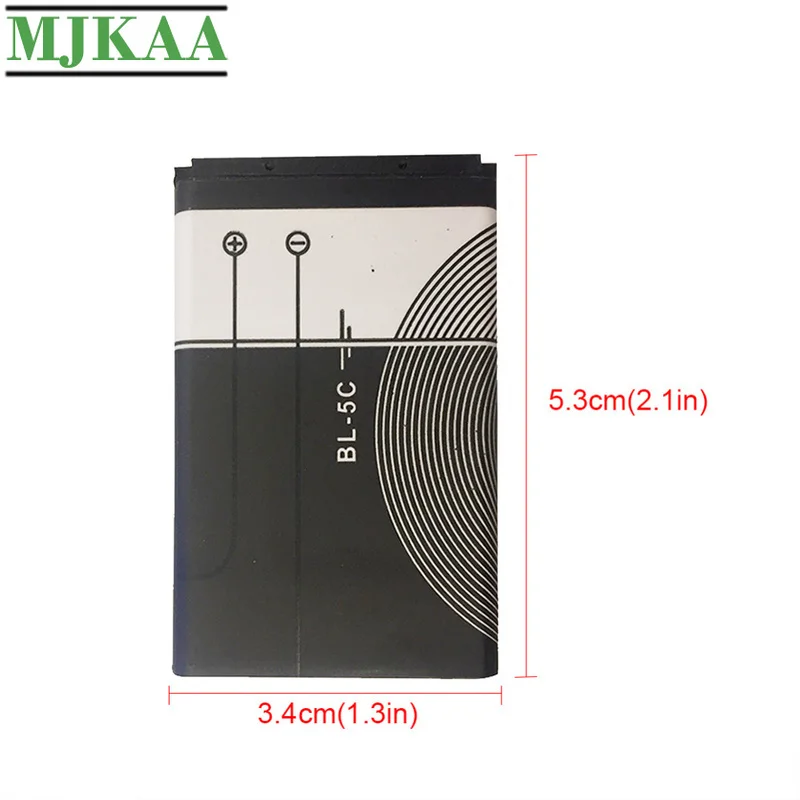 MJKAA 2 шт. BL 5C 3 7 V 3.8Wh 1020mAh батарея для Nokia 1112 1208 1600 1100 1101 2610 2600 2300 6230 6630 n70 n71 n72 n91 e60