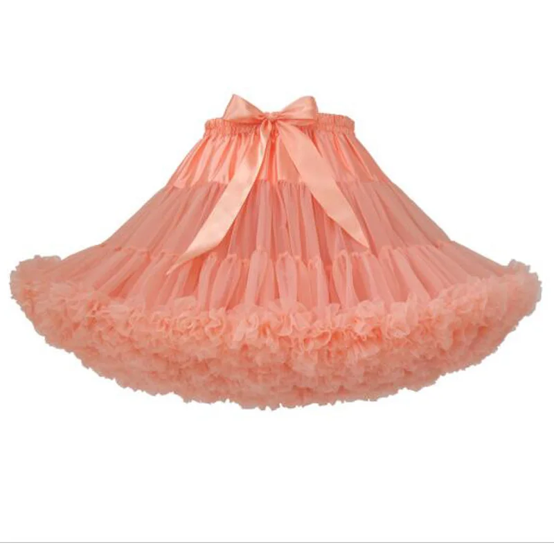 Coral Новое поступление Лолита Нижняя юбка для женщин короткая пышная Нижняя юбка кринолин Peticoat Pettycoat - Цвет: Coral
